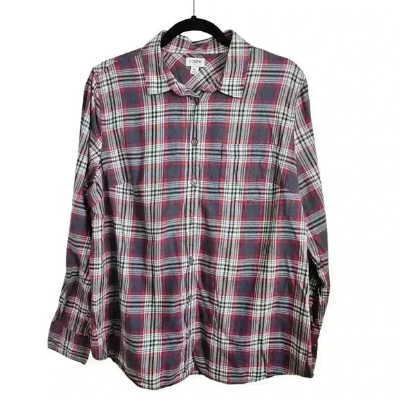 J. Crew Re-Imagined Plaid Classic Fit Button up 100% Cotton - Picture 1 of 4